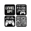 DV DESIGN 4 x Square Gamer Coasters - Funny Game