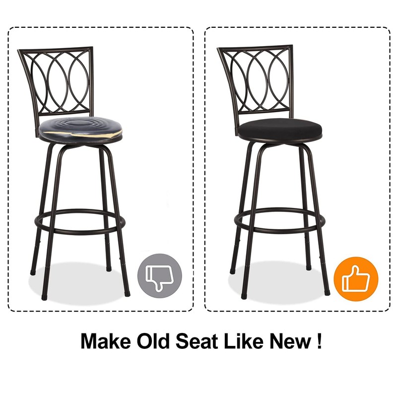 Deisy Dee 4PCS Round Bar Stool Seat Covers Stretch Round