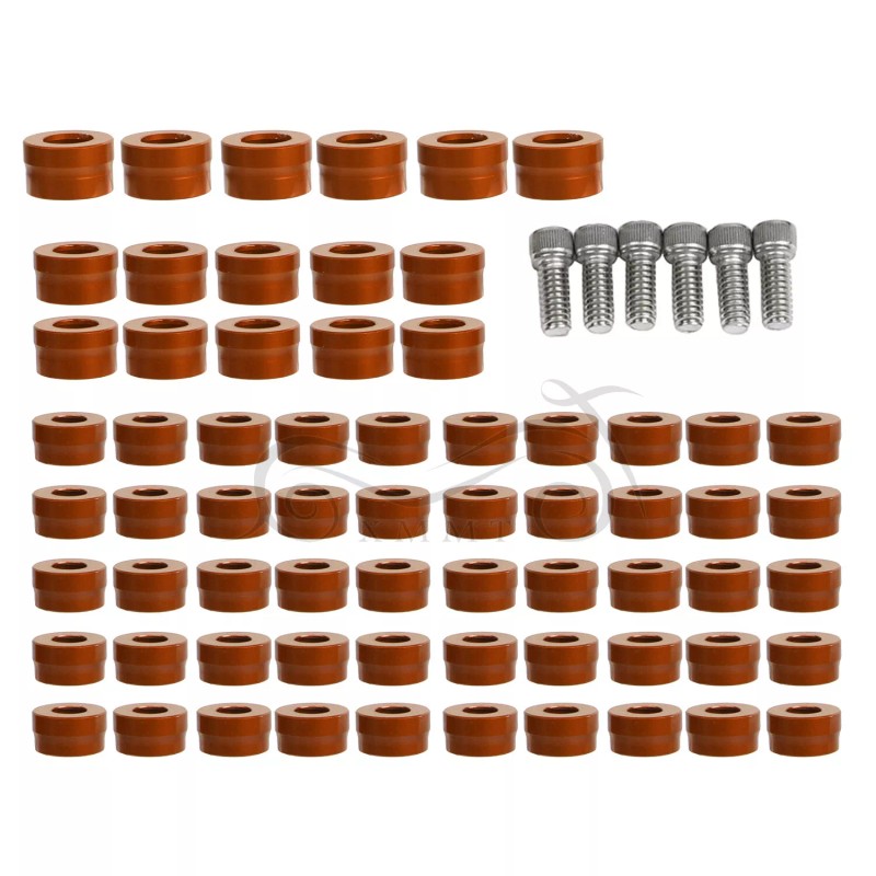 Unbranded Orange Engine Bolt Topper Caps Cover For Harley Touring