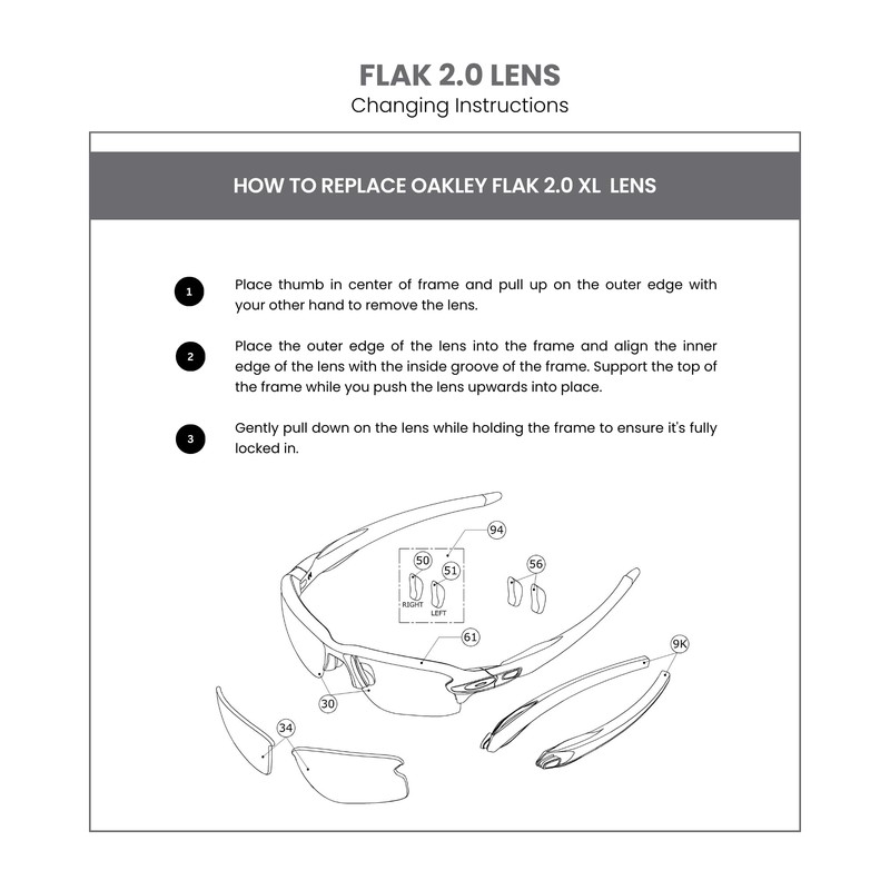 Oakley Original Flak 2.0 XL OO9188 Clear REPLACEMENT Lenses +
