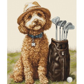 Luca-S Cross Stitch Kit The Master Golfer, BU5090, Counted Cross Stitch Kit for Adults, Needlecraft and Embroidery Kit