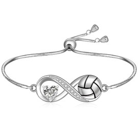 Volleyball Bracelet Infinity Volleyball Bracelets Volleyball Gifts for Women Sterling Silver Volleyball Players
