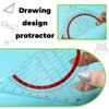 JEYORZY Set of 3 Protractors, Set Square Triangle, Circle Protractor,