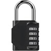 Gym Padlock, 4 Digit Outdoor Waterproof Resettable Combination Padlock for