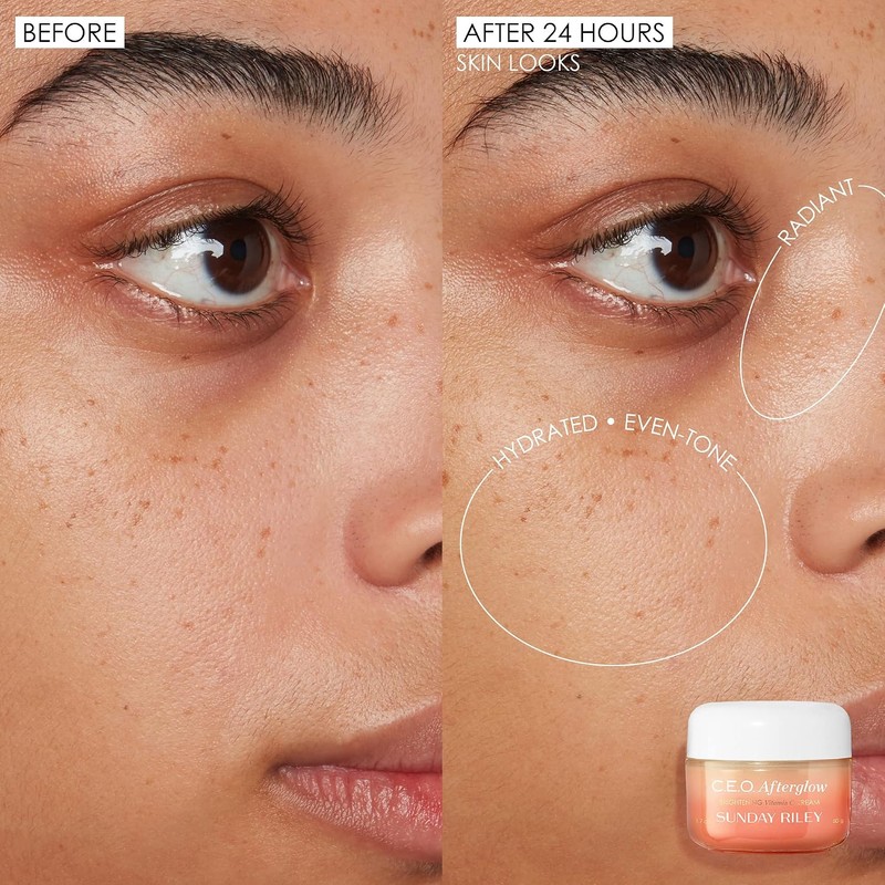 Sunday Riley C.E.O. Afterglow Brightening Vitamin C Cream Face Moisturizer,