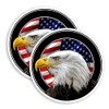 2 x 10cm American Bald Eagle Vinyl Stickers - USA