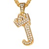 U7 Women Necklace Y2K Jewellery Pendant Necklaces Name Initial J