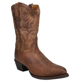 Laredo Dan Post Tan Birchwood R Toe Mens Western Boots 68452, Tan, 15D
