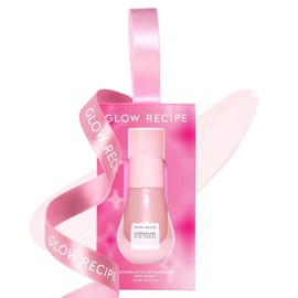"Glow Recipe Adorno de gotas de rocío con suero de niacinamida para rellenar las medias: suero facial hidratante y prebase de maquillaje iluminadora para una piel radiante y radiante; suero de ácido