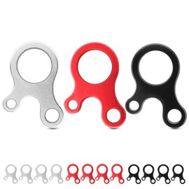 CooBigo Tent Rope Tensioner, 12pcs Aluminum Alloy Guyline Tensioner Guy Line Cord Adjuster Paracord Buckles for Outdoor Tent Camping Hiking Backpack Accessories (Assorted)