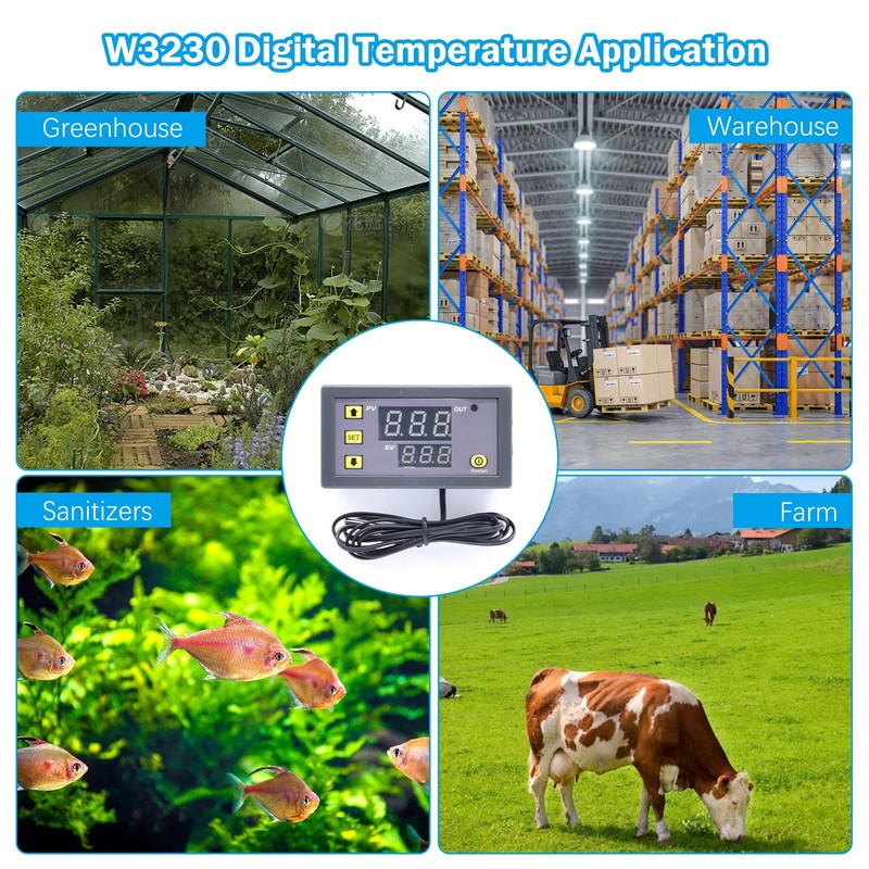 W3230 DC 220V Digital Temperature Controller Binghe W3230 LCD Digital