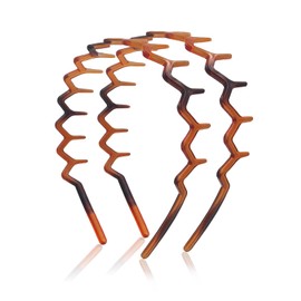 Dresyu Zig Zag Headbands for Women Men Non-slip Plastic Hairbands Shark Teeth Hair Comb Wavy Headband Hair Hoop for Workout Washaing Face