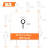 HELIFOUNER 100 Pieces 6# Screw Eyes, Screw in Eye Hooks,