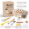 Kixiyou 10-Piece Proofing Basket Bread Set, 25 cm Oval Natural