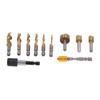 11Pcs Chamfer Drilling Tools Woodworking Ti Coated Step Drill Bits