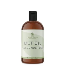 OPO MCT Oil - Pure Fractionated Coconut from Coconut Fruit Non GMO Medium Chain Triglyceride Vegan Bulk C8 & C10 Carrier Oil - 16 oz 1 Pint - Skin Hair Cuticles Facial Hair