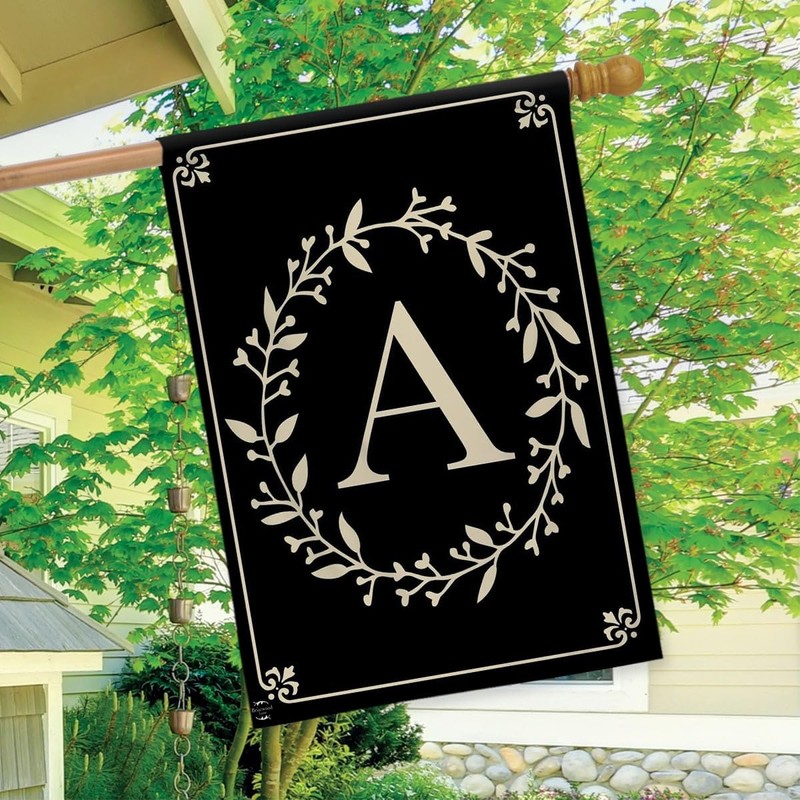 Briarwood Lane Classic Monogram Letter J Double-Sided House Flag