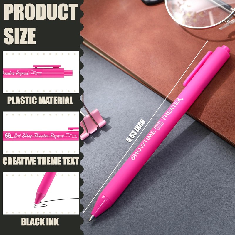 Gilprop 24 Pcs Theater Pens Musical Theater Gifts for Drama