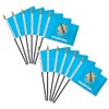 Oklahoma 4x6in Stick Flag - 1 dozen pack