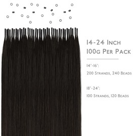 WENNALIFE I Tip Hair Extensions Human Hair Extensions For Women 100g 100s 20 Inch Dark Brown Itips Rallonge Cheveux Humain Remy Itip Human Hair Extensions Straight Invisible Cold Fusion