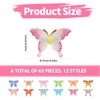GUOYOU Butterfly, 65 Pieces Butterfly Resin Dollhouse Accessories, Small Butterflies