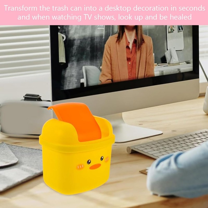 Mini Trash Can,Desktop Waste Bin,Mini Desk Trash Can,Flip Countertop Garbage