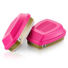 60923 Respirator Cartridge Particulate Filter, for 6000, 7000 and FF-400 Series Masks, Effective Filtering Organic Vapors, Acid Gases, Chemical, Dust … (1 Pair 60926)