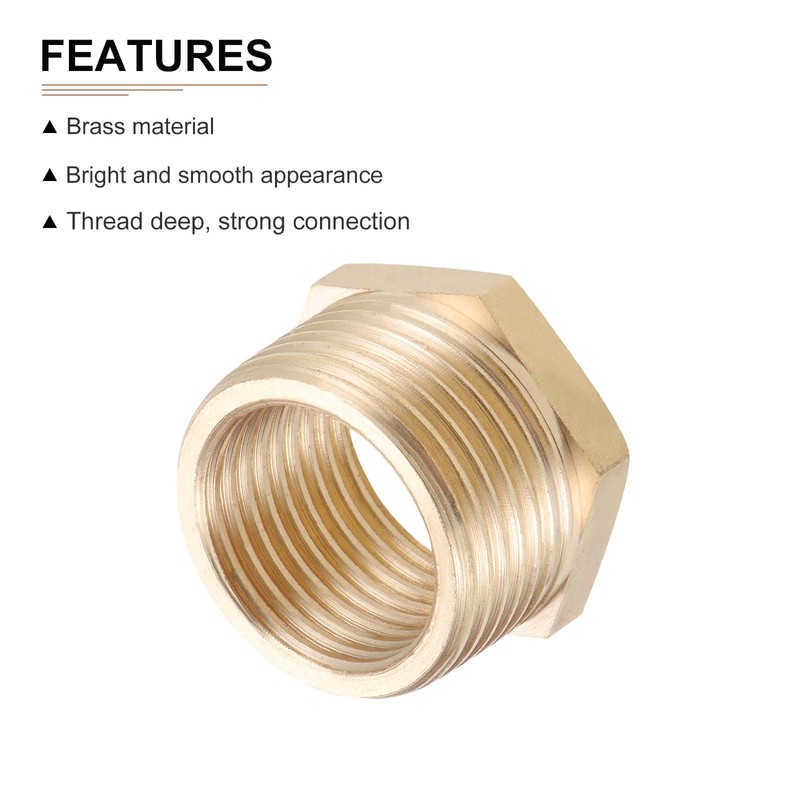 DTGN G3/4 Female x G1/2 Male Brass Pipe Fitting 1