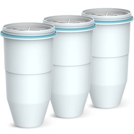 Pureline 5-Stage Pitcher Water Filter, Replacement Pitcher Filters and Dispenser Filters, NSF/ANSI Certified to Reduce TDS, Chlorine, PFOA/PFOS, Bad Taste and Odor (3 Pack)