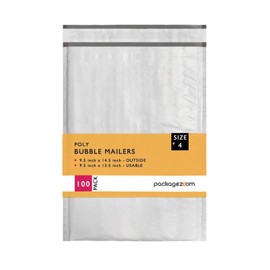 9.5x14.5 inches Poly Bubble Mailer Self Seal Bubble Shipping Envelopes 2.5 Mil 100 Pack