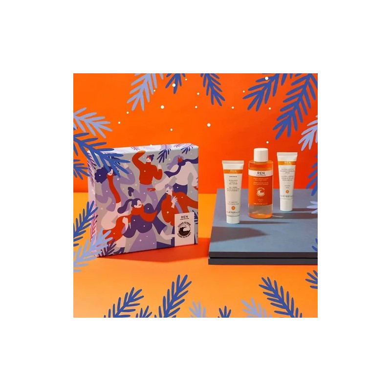 Ren Clean Skincare Tónico, Crema, Mascar Travel Kit 3 Piezas