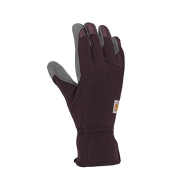 Carhartt Women's High Dexterity Padded Palm Touch Sensitive Long Cuff Glove, Blackberry Grey, Small