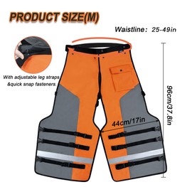 MYDAYS OUTDOOR Chainsaw Chaps Apron Wrap for Men/Women,Loggers Forest Workers Protective Chain Saw Pants,Adjustable Belt Chainsaw Safety Equipment M