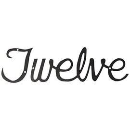 Montague Metal Products Small Script House Number, Twelve