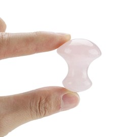 Hztyyier Gua Sha Rose Quartz, Gua Sha Board Mushroom Shape for Face Neck Beauty Spa Relaxing Massage Stone