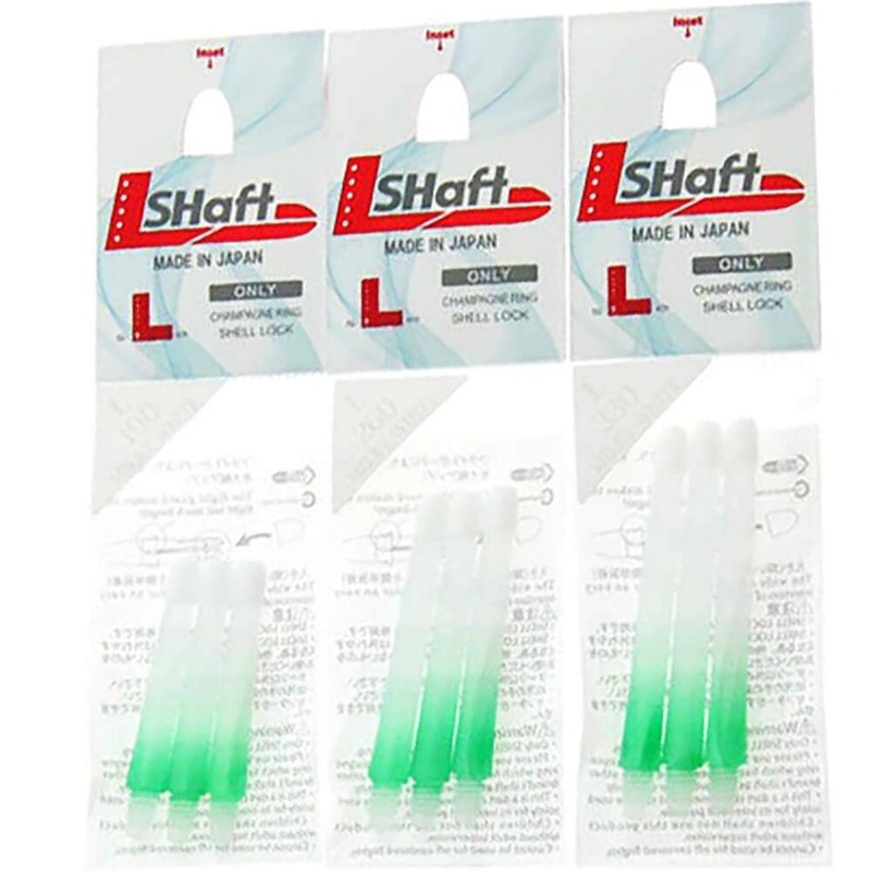 L-Style L-Shaft Lock Straight Twotone White Clear Green Display Length