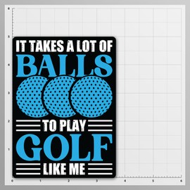 Funny Golf Stickers – Choose from 10 Humorous Designs – Durable Waterproof Vinyl Decals for Cars, Golf Carts, Laptops, Windows, Bumpers & More – 5 Inch (A Lot of Balls)
