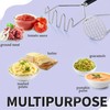 2PCS Potato Masher, OLULU Heavy Duty Stainless Steel Mashed Potatoes