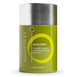 Perfect Hair Focus Hair Fibers for Thinning Hair 6 Grams - Organic Keratin Hair Thickening Fiber To Cover Bald Spots and Thinning Hair For Men and Women - Choose Color: Gray