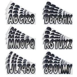 Hardline Products Series 200 Factory Matched 3-Inch Boat & PWC Registration Number Kit, Silver/Black - SIBKG200