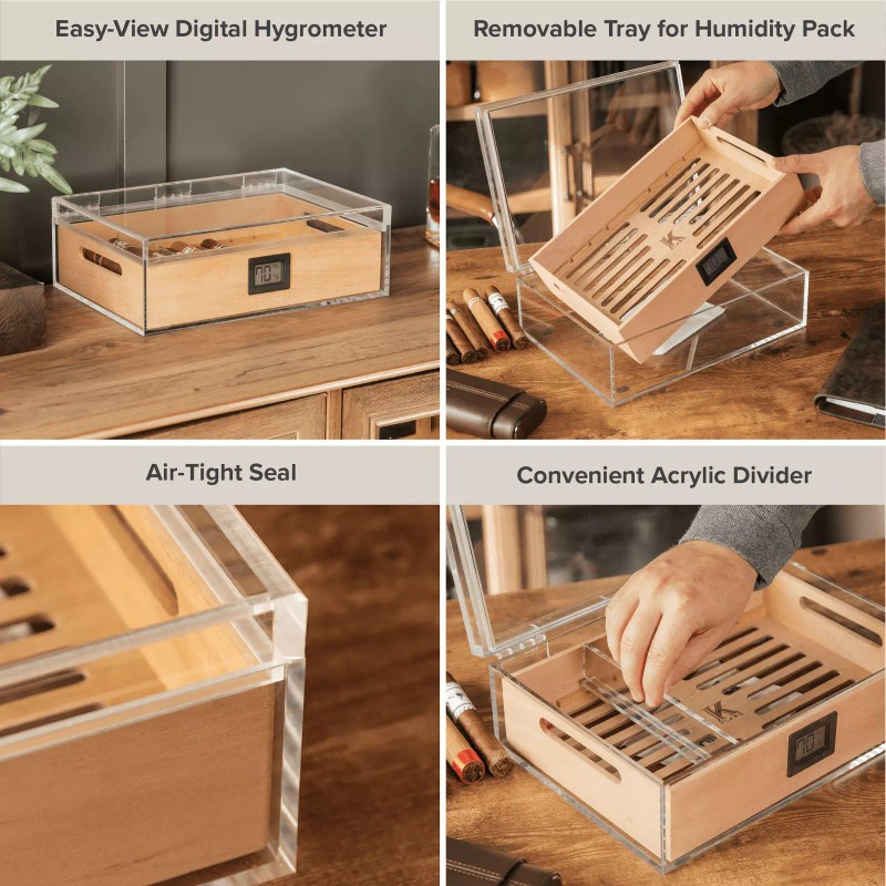 Case Elegance Felix Tupperdor - Acrylic Humidor