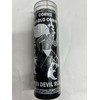 Run Devil Run Unscented Black Pillar Candle in Glass