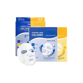 FARMSTAY Hydrogel Face Mask Duo – Collagen + Vitamin – Melting Gel Sheet for Deep Hydration, Firming & Radiance | Non-Slip Overnight Pack for Restorative At-Home Skincare | 4 Sheets(2 ea*each)