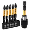 6-Piece Phillips Bit #2 Impact, 2 Inch Magnetic Phillips Head