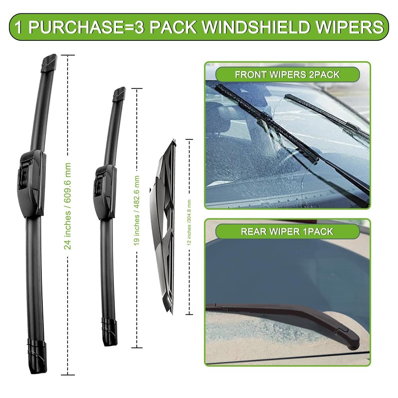PARRATI® 3PCS Windshield Wiper Blades for Journey 2009-2020 - Exact