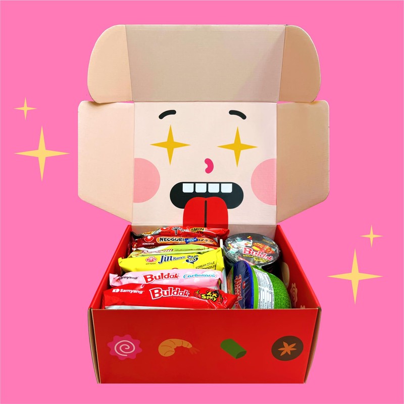 Asian Ramen Box | 8 Korean Ramen + 2 Chopsticks