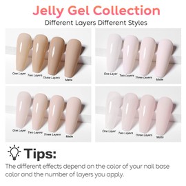 AIMEILI Nude Pink Gel Nail Polish Soak Off U V LED Neutral Skin Tone Gel Polish Colors for Nail Art DIY Gel Nail Manicure Kit Set Of 4pcs X 10ml - Kit Set 24