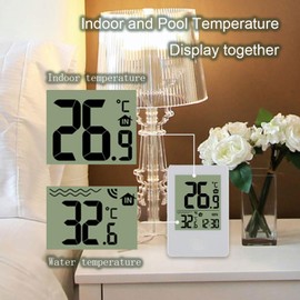 Wireless Floating Pool Thermometer, Bath Thermometer, indoor temperature with LCD Large Digital Display,Water Temperature Thermometer for Swimming Pool, Ice Bath,Hot Tubs, Spas (2)