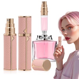 Coxotom Travel Perfume Bottle Refillable – 5ml & 10ml Mini Fine Mist Spray Atomizer, Leak-Proof & Easy Refill, Small Pocket and Purse-Sized, TSA-Approved, for Men and Women (Pink, 10ml)