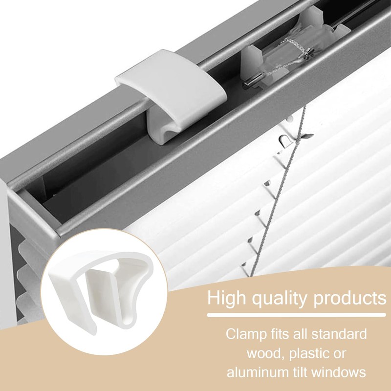 Pack of 8 clamp supports for blinds, universal plastic clamp